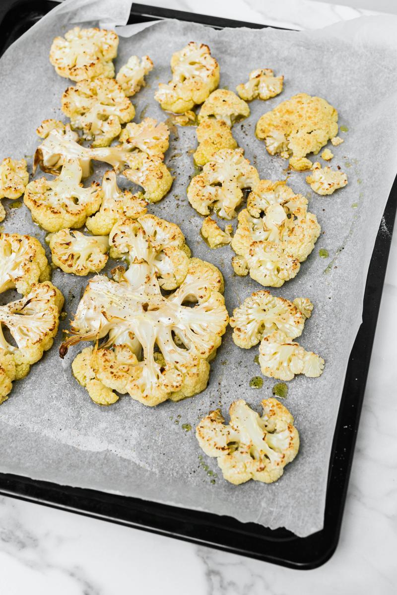 steamed cauliflower